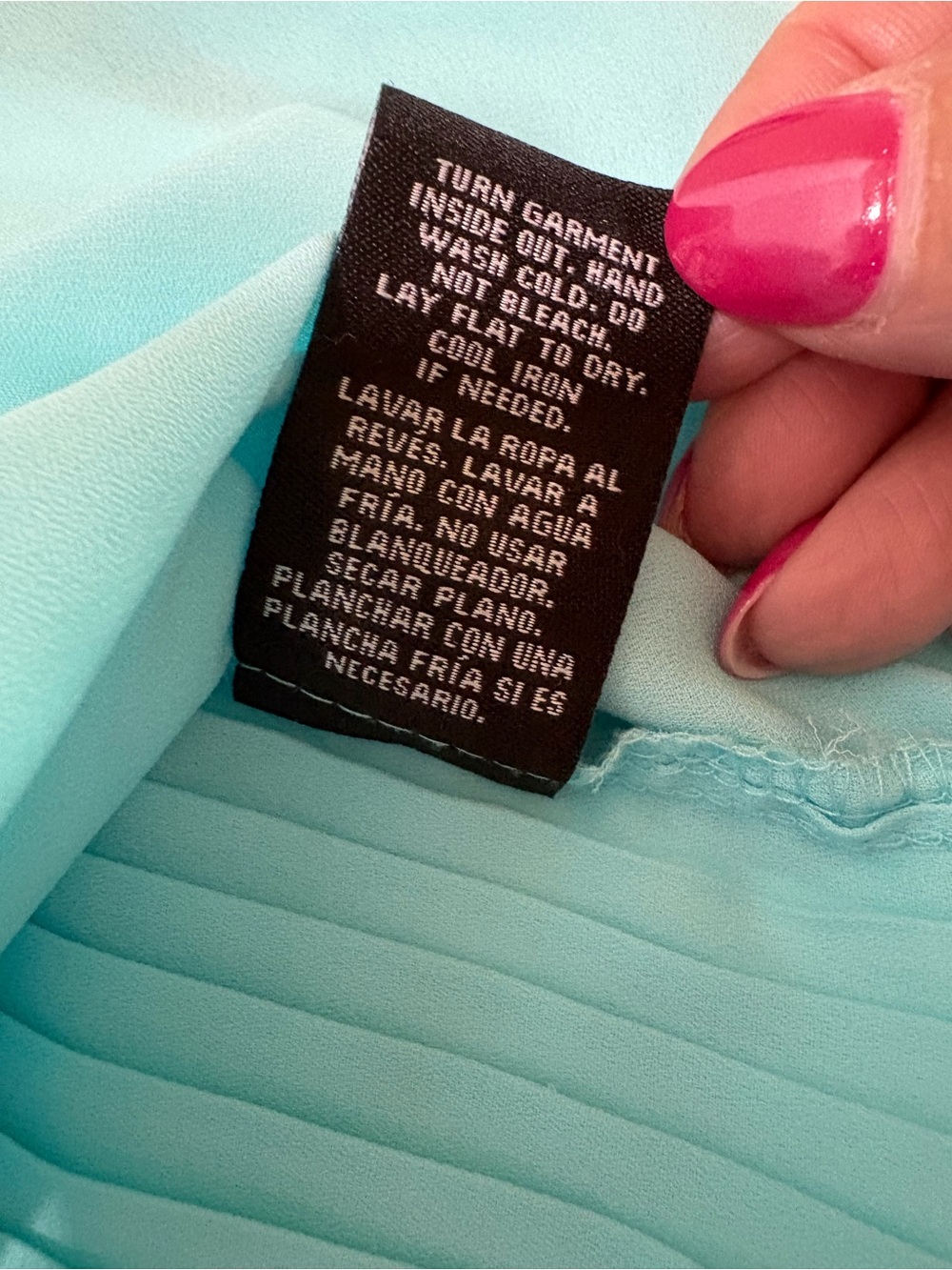 Zac & Rachel Light Aqua Pleated Sleeveless Blouse - Picture 4 of 7